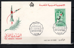 Egypt 1962 Space Rocket Stamp On FDC - Afrique