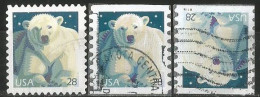 USA 2009 Polar Bear C.28 SC.#4387 Sheets + 4389 Coil + Plate Number - VFU Condition - Usados