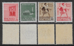 Italia Italy 1944 RSI Monumenti Distrutti Prima Sa N.496-499 Completa Nuova Integra MNH ** - Neufs