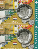 Denmark, TP 095A And B, ECU-Netherlands, Mint, Only 1500 And 1200 Issued, Flag, Coins, Notes, - Denmark