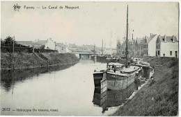 Furnes Le Canal De Nieuport Circulée En 1914 - Péniches