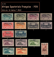 AEF - 1936 - Lot De 16 Timbres * (MLH) - Unused Stamps