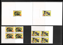 0008a Epreuve De Luxe Deluxe Proof Cameroun N°534/535 Oiseaux (birds) Perroquet Parrot Non Dentelé Imperf MNH - Parrots