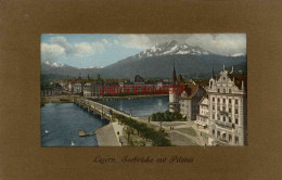 CPA LUZERN - SEEBRUCKE MIT PILATUS - Andere & Zonder Classificatie