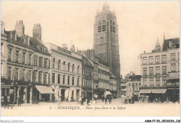 AMMP7-0653-59 - DUNKERQUE - Place Jean-Bart Et Le Beffroi - Dunkerque