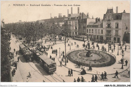 AMMP6-0532-59 - ROUBAIX - Boulevard Gambetta - Fontaine Des Trois Graces - Roubaix