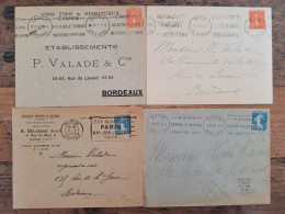 Lot De 6 Lettres Divers Affranchissements Et Cachets , Flamme Jeux Olympiques  1924 - Briefe U. Dokumente