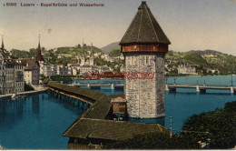 CPA LUZERN - KAPELLBRUCKE UND WASSERTURM - Andere & Zonder Classificatie