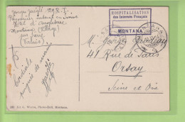 OLD POSTCARD - SWITZERLAND -   MONTANA  APRÈS L'ORAGE - HOSPITALISATION INTERNÉS FRANCAIS - Crans-Montana