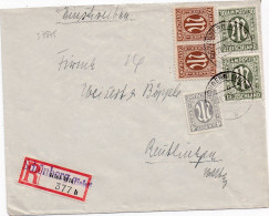 37875# ZONE ANGLO AMERICAINE LETTRE RECOMMANDE SCHÖNBERG HOLSTEIN 21 V 1946 REUTLINGEN - Covers & Documents