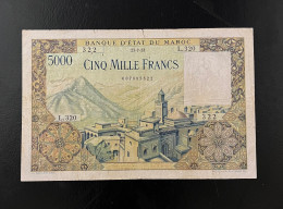 5000 Franc 1953 Morocco Maroc Marruecos - Marokko