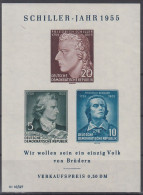 DDR Block 12 - 150. Todestag - Schiller - Jahr 1955 - 1950-1970