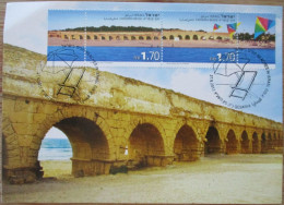 ISRAEL 2011 MAXIMUM CARD POSTCARD CAESAREA AQUEDUCT FIRST DAY OF ISSUE STAMP CARTE POSTALE POSTKARTE CARTOLINA - Cartes-maximum