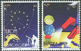 KOSOVO 2009 - Europa - L'astronomie - 2 Timbres Dentelés - Kosovo