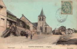 60 , Cpa  SAINTE GENEVIEVE , L'Eglise , Col. Poilleux  (16537.L03) - Sainte-Geneviève