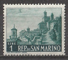 SAN MARINO 1961 - PAESAGGI - 1 L. Verde-Blu - Vedute () UN: 551 - 1v. MNH - "1780" - Nuovi