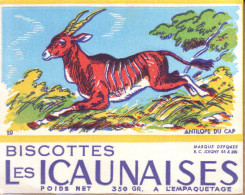 BUVARDS - YONNE - JOIGNY - BUVARD - BISCOTTES LES ICAUNAISES - N° 10 - ANTILOPE DU CAP - Zwieback