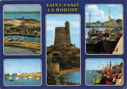 SAINT VAAST LA HOUGUE Vue Aerienne Le Fort De La Hougue Le Port 16(scan Recto-verso) MA1577 - Saint Vaast La Hougue