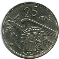 25 PESETAS 1957 ESPAÑA SPAIN Francisco Franco Moneda #AZ136.E.A - 25 Pesetas