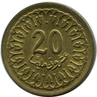 20 MILLIMES 1960 TUNISIA Islamic Coin #AP465.U.A - Tunisia