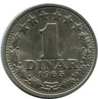 1 DINAR 1965 YOUGOSLAVIE YUGOSLAVIA Pièce #AZ586.F.A - Yougoslavie