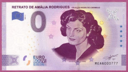 0-Euro MEAQ 04 2020 # 777 !  RETRATO DE AMALIA RODRIGUES - COLECCAO MUSEU DO CARAMULO - Privéproeven