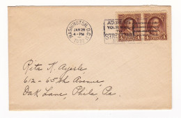 Lettre 1932 Washington D.C. USA  Philadelphia Pennsylvania Bicentennial Stamp Pair 4c Washington Charles P. Polk - Briefe U. Dokumente