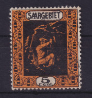 Saargebiet 1922 Bergmann 5 Cent. Mi.-Nr. 85b  O - Usati