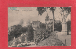 7. DOLE . JARDIN DU COURS . AFFR A-CHEVAL RECTO / VERSO LE 26-8-1907 .  2 SCANNES - Dole