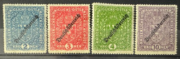 Austria. 1919. Mi: 243II-246II * MH. ANK: 243-246I - Unused Stamps