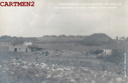 CARTE PHOTO : BESANCON CATASTROPHE DE MONTFAUCON VUE GENERALE DU FORT APRES L'EXPLOSION 25 DOUBS - Besancon