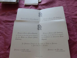 VP-878 , Lot De Deux Faire-Part De MARIAGE, Tempe De Bédarieux, Le Jeudi 27 Mai 1920 - Wedding