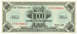 1000 LIRE FALSO D'EPOCA OCCUPAZIONE AMERICANA IN ITALIA BILINGUE FLC 1943 A SUP+ - Geallieerde Bezetting Tweede Wereldoorlog