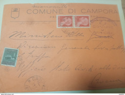 1937  LETTERA CON ANNULLO CAMPORA SALERNO - Poststempel