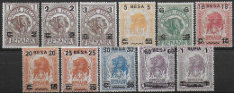 1923 Somalia 1907 Stamps Overprinted 11v. MNH Sassone N. 34/44 - Other & Unclassified