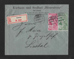 1900  25 JAHRE WELTPOSTVEREIN UPU ► Chargé-Brief Mit Zudruck "Kurhaus Und Soolbad Bienenberg" Bei Liestal  ►SBK-78B/77A◄ - Lettres & Documents