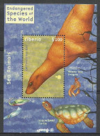 Liberia 2001 Mi Block 454 MNH  (ZS5 LBRbl454) - Turtles