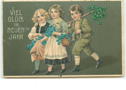 N°13226 - Carte Gaufrée - Viel Glück Im Neuen Jahre - Enfants - Neujahr