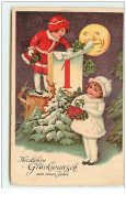 N°8040 - Carte Fantaisie - Herzlichen Gluckmunsch Zum Neuen Jahre - Fillettes - 1er Janvier - New Year