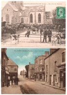 Lot De 2 CP. SAINTE-MERE-EGLISE. Un Coin Du Marché; Route Nationale. (REPRODUCTIONs). - Sainte Mère Eglise