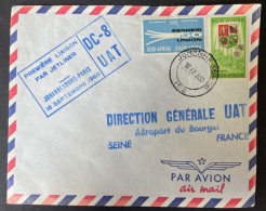 Lettre Par Avion 1ere Liaison Par Jetliner Afrique Du Sud Johannesburg / Paris - Covers & Documents