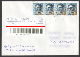 Nikola Tesla / Serbia 2024 Novi Sad -  REGISTERED VALUE Letter Cover Label Vignette - 2019 / Electricity Science Physics - Elektriciteit