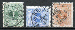 26/28 Gestempeld BRUXELLES 9 - 24 Euro - 1869-1888 Leone Coricato