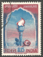 504 Inde Jawaharjyoti Memorial Nehru Burning Torch Rose (IND-71) - Gebruikt