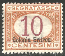 521 Eritrea 1920 Taxe 10c Postage Due MH * Neuf CH (ITC-101) - Eritrea