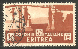 521 Eritrea 1934 15c Peche Requins Shark Fishery (ITC-92) - Eritrea