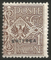 521 Eritrea 1903 1c Brun Brown MH * Neuf CH (ITC-71) - Eritrea