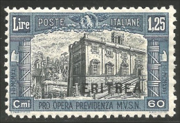 521 Eritrea 1927 1.25 + 60c Dark Blue Bleu Foncé Noir Black MH * Neuf CH (ITC-84) - Eritrea