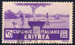 521 Eritrea Posta Coloniale Italiana 35c Village (ITC-44) - Eritrea