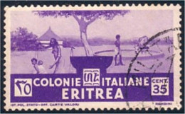 521 Eritrea Posta Coloniale Italiana 35c Village (ITC-43) - Eritrea